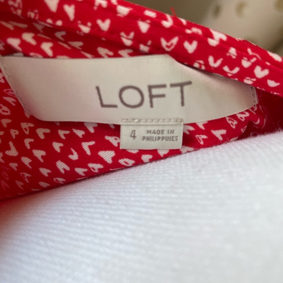 Loft vintage style button dress heart print - Picture 3 of 3